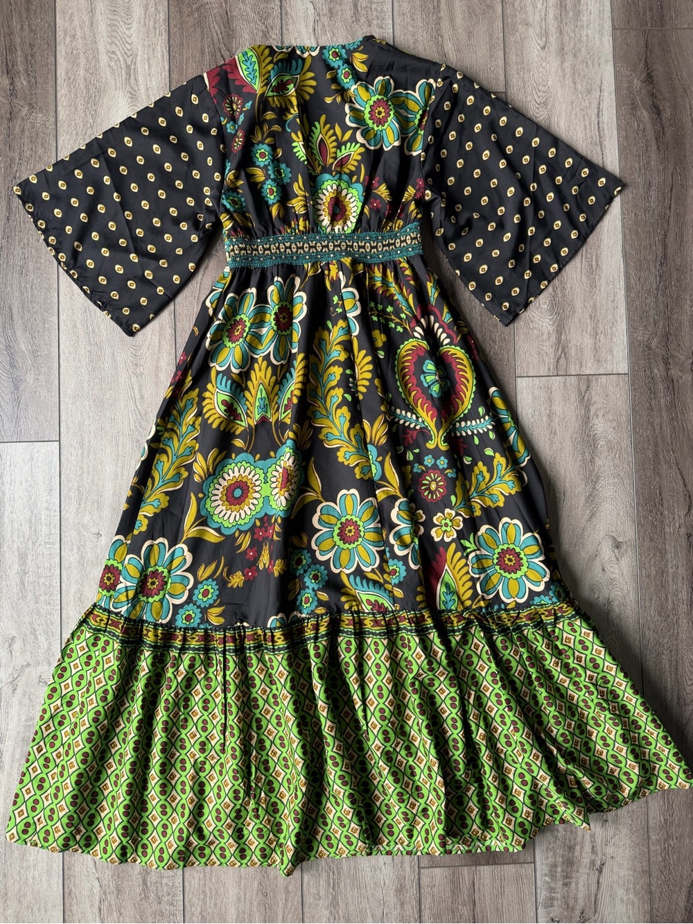 Anthropologie- Truly 4 You- Bohemian Colorful Floral Boho Maxi Dress- (S) - Picture 11 of 11